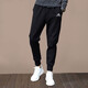 阿迪达斯 （adidas） 男裤 2025夏季新款运动裤针织卫裤黑色束脚长裤透气休闲裤子男 GK9226/黑色针织/单层束脚/主推 S