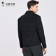 Danser avec la veste de revers en laine Wolf [Down Down] pour hommes 2024 Automne et hiver Nouveau plaid Veste décontractée 1029 Black 001 XL (180)