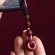 Mr. Ouyang Cinnabar Safe Buckle Handy Lanyard Car Schlüsselbund Anhänger für Männer und Frauen Antike Stil u Disc Anhänger handgewebte Handykette ht