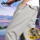JEEP SPIRIT中老年男士休闲裤修身棉加大码直筒裤子夏季薄款运动裤子 JEEP-HD9201铁灰 【夏季】 薄款 M 【100-120斤】