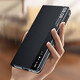 TWICEVERSE Huawei mateX3 folding screen mobile phone case Business intelligent window genuine leather high-end men and women's flip hibernation call anti-fall x3 collector's full-inclusive protective case [Elegant black] Smart sleep flap upgraded magnetic suction