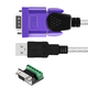 Z-TEK 力特工业级USB转RS422/RS485通用串口线USB to 485/422转接线9针 通讯模块配端子台FTDI芯片 【 5米 ZE724】  FT232芯片