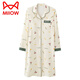 Cat Man (Miiow) Pajamas largos para mujeres en primavera y otoño con almohadilla de cofre con falda de manga larga AM-11991-DK1008 L