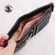 ANDSEEYOU brand genuine leather men's handbag, zipper short wallet, soft leather vertical leather clip, handmade first-layer cowhide wallet, black cowhide