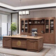 Ningqiu Luoge (NICHLORT) New Chinese Zen Executive Desk Boss Desk President Office Desk and Chair Sofa Coffee Table Furniture Solid Wood File Bookcase 3.2 Meter Boss Desk Ash Wood