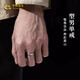 Chinese gold self-discipline solid silver ring men's ring living mouth index finger ring tail ring boy birthday gift for boyfriend husband anniversary self-discipline solid silver men's ring brand gift box