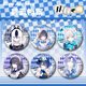 Archivos azules Meiyou Kayoko Barji Yoxiang Gujing Insignia Broche de regalo de alumno Fan Jinzi S677 Holy Garden Yaxiang 58 mm Insignia Barji [Película de fragmentos de vidrio]