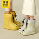 Hanzer HANCRERS Happy Mary Children's Rain Shoes Women's EVA Short Bubble Baby Water Shoes Soft Boys Anti-Slip Children's Rain Shoes Beige [145] Size 145mm Inner Length