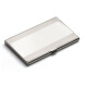Stainless steel card bag brushed mirror business card holder business portable bank card box portable storage metal anti-demagnetization horizontal flip full wired flip full wired flip full wired