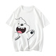 Camiseta de manga corta de algodón puro yanyi 230G para hombres en un verano a media manga americana americana rosa de manga media de mangas [recomendado 100-120Jin [Jin iguala 0.5 kg]]]]