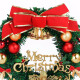 Xiaomeng Christmas wreath decorations 30/50cm rattan circle door hanging hotel window door hanging with lights Christmas scene layout red and gold letter plate garland (with lights) 30cm (with lights)