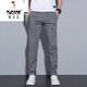 Holzspecker (Tucano) Tennisplaidhose koreanischer Stil Trendy Lose Long Hosen Herren Frühling und Sommer gestreiftes Freizeithosen KDKZ-6629 Hellgrau 34