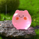 Nuevo lindo gatito luminoso micro paisajismo jardinería pequeños dibujos animados de bricolaje gatito de color transparente accesorios de resina gatito [1 paquete]