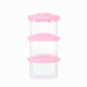 gb goodbaby baby milk powder box newborn baby children snack box milk powder storage box complementary food box frosted texture with clear scale (pink)