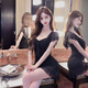Yi Jingxuan (Yijingxuan) Arbeitskleidung der weiblichen Technikerin sexy Quaste Spliced ​​Ruffled Ränder, damit es schlank und niedrig geschnittenes Netzkleid für Frauen Summer Nightclub Hauptbild L.
