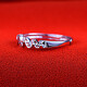 Yuan Shengfu's new PT950 fashionable wave platinum ring, women's platinum ring, adjustable, live and shiny, 2.27g