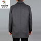 Specht (Tucano) mittlerer und älterer Wolljacke für Herren Herbst und Winter mittelgroße Daddy-Wolle Cashmere Mantel plus samtdicker Jacke dunkelgrau [mittelgroß] Zmn1317 [nicht hinzugefügt 170/m