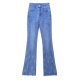 BJORN GOAN JEANS POUR LES FEMMES 2025 Spring and Automne New Fashion Trendy Micro Flare Pantoureurs High Wistle Slim Flexible Flare Pantum Long Pantalon Forging-Edged Versatile 6191-Light Blue 26 suggéré 80-90jin [Jin est égal à 0,5 kg]