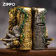 ZIPPO Lighter Black Myth Fighting and Victory over Buddha Wukong Luminous Turntable Heavy Armor Birthday Gift for Boyfriend Valentine's Day Gift Fighting and Victory over Buddha-Bronze