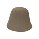 Jincheng Japanese face-covering knitted milk silk breathable dome fisherman hat autumn and winter foldable soft sunbasin hat MZ613 Mocha color M(56-58cm)