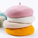 Ning Chai Beret Frauen Frühlings- und Herbst Winter Beret koreanische Pilze Frauenhut Atmungsfreie Kürbishut Imitation Wolle Wolle Wolle rot verstellbar 56-58 cm