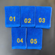 Renying 4D kitchen special towels customized logo hotel catering classification color code management with digital number absorbent rags royal blue cotton 5 strips (with digital number) 30x30cm