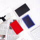 Deli (deli) printing platform seal financial quick dry printing platform clay box circular printing oil press hand seal oil square printing platform enterprise contract stamp supplement ink 9864 red/square quick dry transparent continuous cover