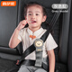 MIXSAS children's seat belt adjuster car anti-neck fixer baby car cartoon limiter shoulder guard cover [Grey-bear] skin-friendly fur