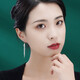 Zhixun 990 sterling silver earrings for women, long tassel earrings, high-end, sweet and elegant ear wire birthday gift, 99 pure silver, one pair
