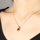 Laomiao 18K gold pendant red garnet colored treasure as a Chinese Valentine's Day gift for my girlfriend's mother (not including necklace), about 0.8g