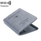 
Teriger Passport Clip Travel Document Storage Bag Passport Protection Case Anti-theft Air Ticket Clip Study Abroad Portable Passport Wallet Passport Storage Bag RFID Anti-theft Gray