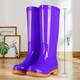 Beiyipin high-top women's rain boots, non-slip water shoes, waterproof shoes for rainy days, mid-top adult rain boots, rubber boots, rain boots for women, summer labor protection 815 purple high tube-thick style (no velvet) 38