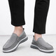 Qianpai old Beijing cloth shoes men's spring and autumn casual men's shoes middle-aged and elderly dad's shoes one foot with soft sole lightweight driving men's single shoes gray 3373 40