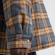 PRADA/Prada gift women's patch pocket plaid wool twill jacket tobacco color 36