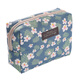 Liuyan Travel Cosmetic Bag Korean Small Portable Women's Cosmetic Bag Hand-held Large Soft Girl Simple Portable Cosmetic Storage Bag Blue Background Floral