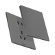 
Hongyan E9 ultra-thin matte skin-sensing switch socket panel for household 86 type dual control five-hole concealed wall E9 gray oblique five-hole socket
