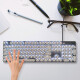
Logitech K845 wired mechanical office keyboard game e-sports punk retro keyboard peripheral computer notebook holiday gift DIY personalized keycap K845 (red axis) + classic punk keycap - white