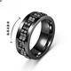 Jiang Jinyue gear ring 8MM wide trendy personalized titanium steel rotating beer bottle opener for men and women for couples SN8179 pure black ring size 9/US size (gold store size 19-20)
