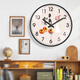 Peng Innovation Reloj China Reloj Sala de estar Todo es buena fortuna en casa Silencioso con calendario Simple Modern Electronic Rechnear Wall A673 Gold [Movimiento silencioso] Rala de estar de 16 pulgadas (diámetro 40 cm) Más atmosférico