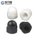 Guwanji nylon cap nut round head ball screw cap plastic cap nut decorative nut cap nut cover nut nylon material white M6 (20 pieces)