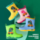 Kinder Regenstiefel Jungen und Mädchen verdickte Anti-Rutsch-Wasserschuhe Baby Regenstiefel Wasserstiefel Kinder Kleiner wasserdicht plus Samtgrün Größe 17 (innere Länge 17 cm)