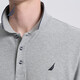 NAUTICA shopping mall same style men's spring and autumn business casual breathable skin-friendly long-sleeved POLO shirt for men KO3103 dark gray 00E (231) XL