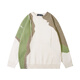 International Automne and Winter Fashion Brand Design Niche Couleur contrastée épissage Sweat Ripped Sweater Men American Retro Trendy Ins Loose Loty Style High Und Fouet Top 826 Abricot Couleur de haute qualité L Suivez le magasin pour la livraison prioritaire