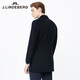 J. Linindebergs neue Frühlings- und Sommer -Wolle trendy Casual Anzug Halsband Wollmantel Jacke Paf dunkel schwarz und blau XS