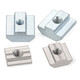 JINGGONG European standard aluminum profile slider nut t-shaped slider square nut t-shaped 20 30 40 45 type M3M4M5M6M8L 20 type-M5 (blue zinc/50 pieces)