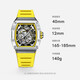 
Bugatti (BONEST GATTI) German Phantom Speed ​​Mechanical Watch Fully Automatic Hollow Men's Watch Valentine's Day Gift for Boyfriend Mechanical Yellow Panoramic Back BG9903-A3