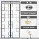 FOOJO door curtain partition Air conditioning door curtain windproof magnetic door curtain Kitchen anti-oil household plastic windscreen 90*210cm square gray