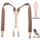 Yilemit Men's 4-clip box strap fat man big belly strap T-shaped vegetable tanned leather head layer cowhide elastic elastic adjustable trousers suspender belt gift box packaging T cowhide original - khaki 4-clip
