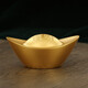Jishantang Solid Brass Gosdated Sintot Dornmants Home Office Desktop Coremer New Home Открытие подарочных подарков 5 см Медной слиток (песчаное золотое стиль)