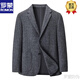 
ROMON casual suit men's jacket 2025 spring and autumn new wool wool herringbone men's suit tops new product Gray XL